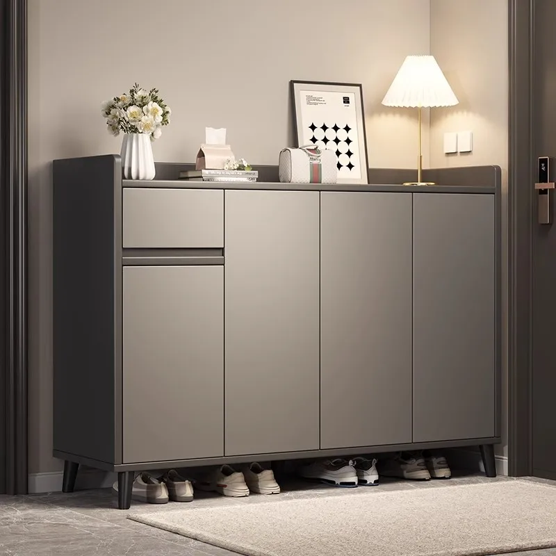 خزانة الأحذية، خزانة تخزين الأبواب المنزلية مدمجة على الحائط، رف أحذية داخلي لممر باب الدخول الجديد