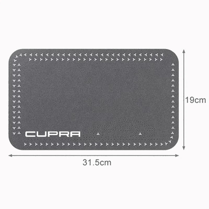 Suede Car Central Armrest Pad Anti Slip Cushion For Seat Cupra Leon Ibiza Ateca Arona Cordoba Toledo Altea Arosa Accessories