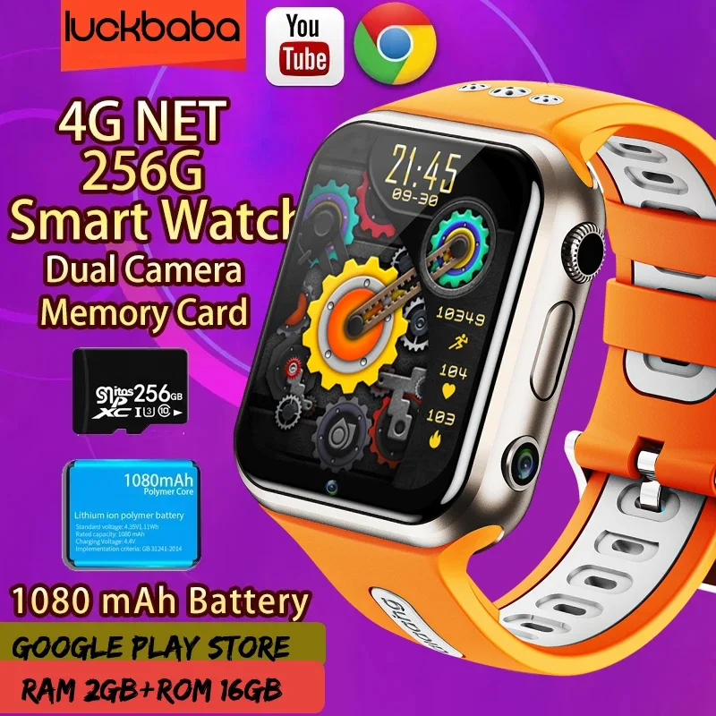 

Android 9.0 Smart 4G GPS Tracker Locate Kid Students Men Dual Camera SOS Voice Call Monitor Smartwatch Google Play Phone Watch