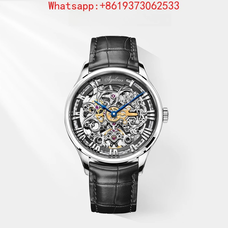 

Новые оригинальные мужские механические часы 2026 года в стиле барокко с художественной резьбой и полым корпусом, подарок для парня