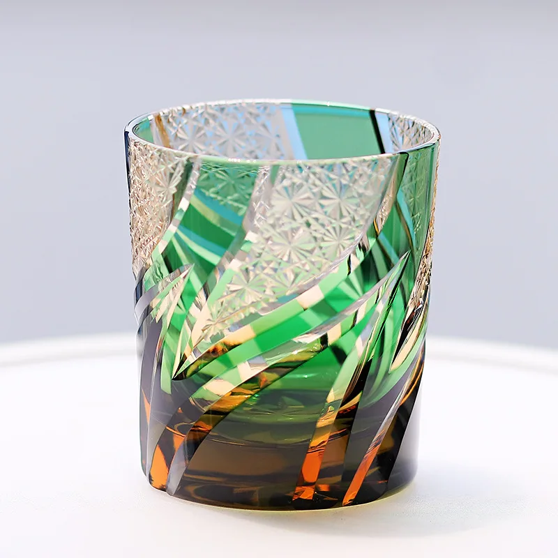 

Small-key Engraved Crystal Glass Whiskey Wine Glass High-quality Wineware Gift Box Water Glass