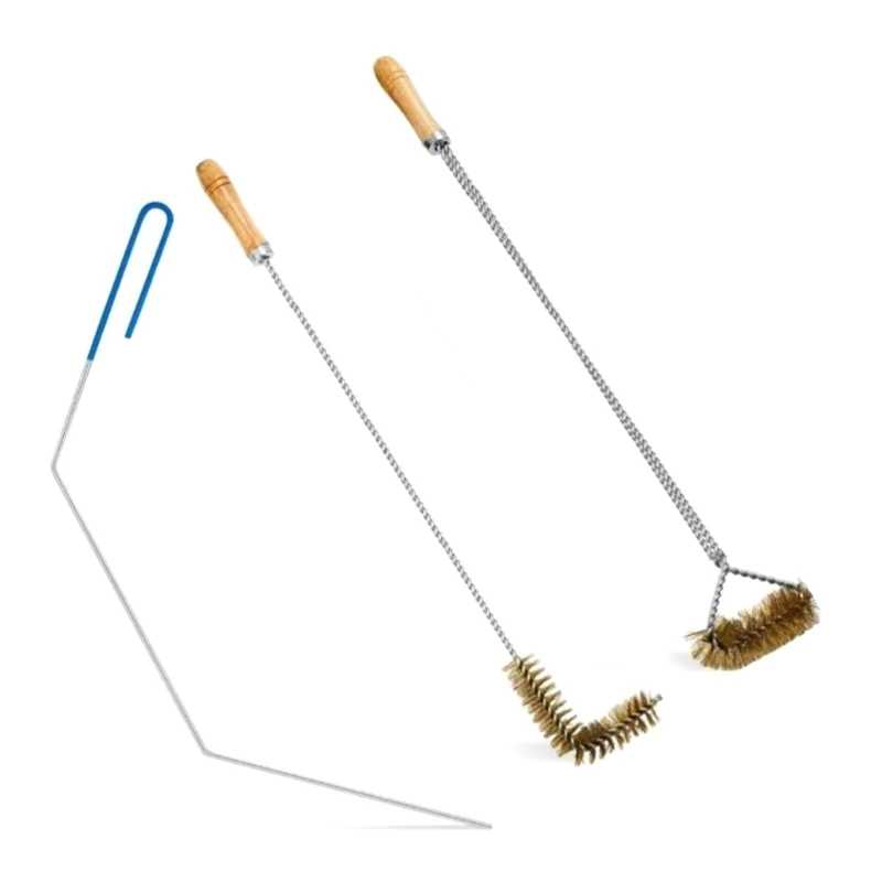 3 pezzi strumenti per pulizia della friggitrice spazzola per pulizia della friggitrice a forma l asta pulizia della
