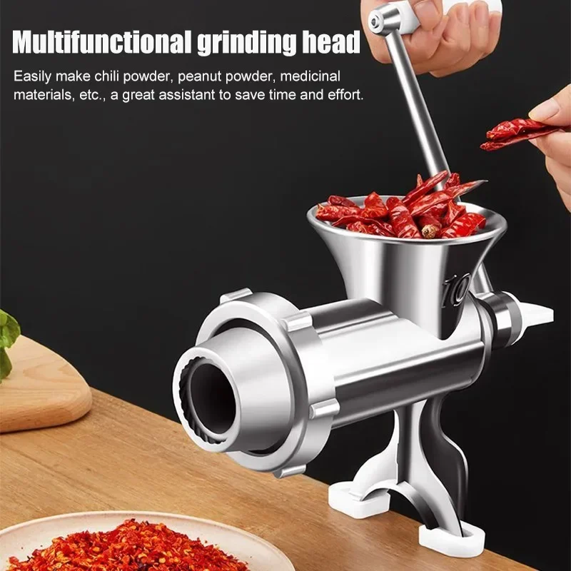 Stainless Steel Manual Meat Grinder Noodle Sausage Making Machine Food Processor Home Kitchen Cooking Tools Kitchen Gadgets