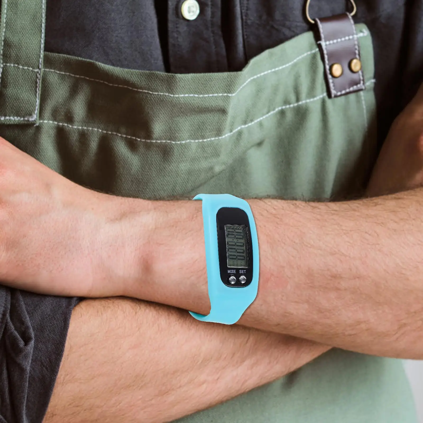 Ice Silicone Pedometer Watch Step Counter Bracelet Durable Safe Practical Fitness Monitor Outdoor Walking Gift