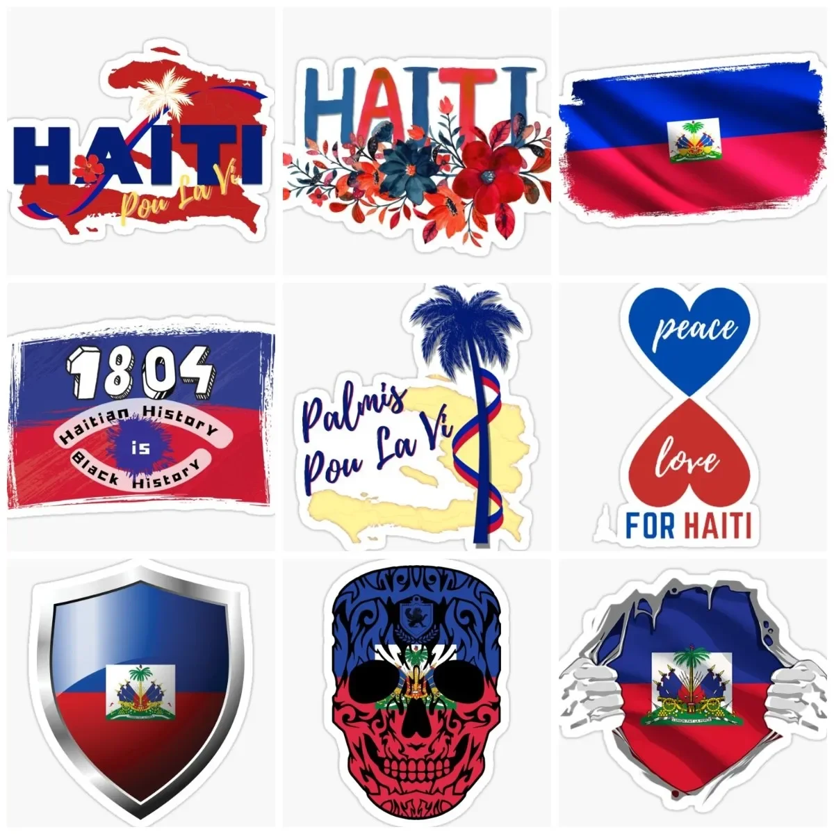 

Haitian HT Flag Map Creative Sticker Motorcycle Laptop Car Window Wall Room Bumper Truck Bicycle Glass Van Helmet Racing Decal