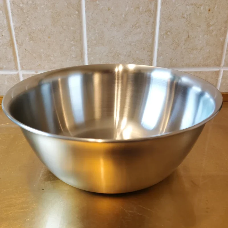 German Imported Mixing Bowl 304 Stainless Steel Dough Basin  Round Vegetable Washing Bowl  Kitchen Baking Basin