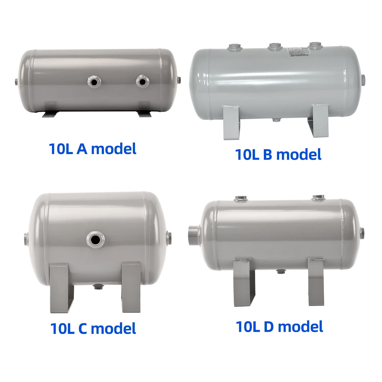 10L Small Air Pressure Tank Compressor Tank Carbon Steel Horizontal Gas Storage Tank Vacuum Tank Buffer Gas Tank