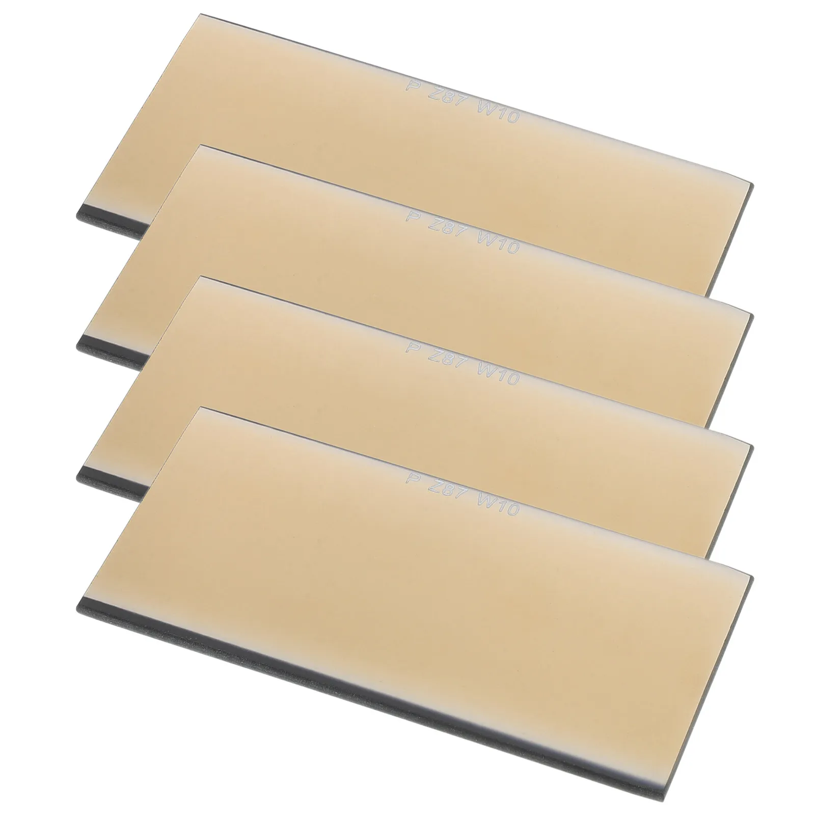 4Pcs Gold Welding Glass Lens Hardened Filter Plates Darkening Shade Lens Replacement for Weld Hood Glass Protective