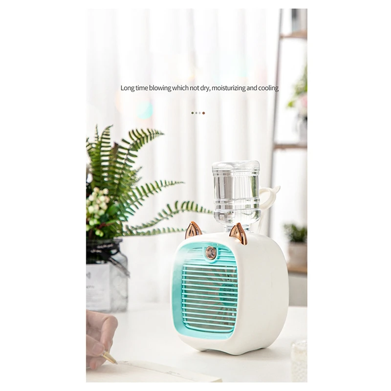 

Hot Portable Mini Air Conditioner Fan USB Air Cooler Fan Humidifier 3 Speed 2 Mode Spray Cooler For Office Home Cool Fan