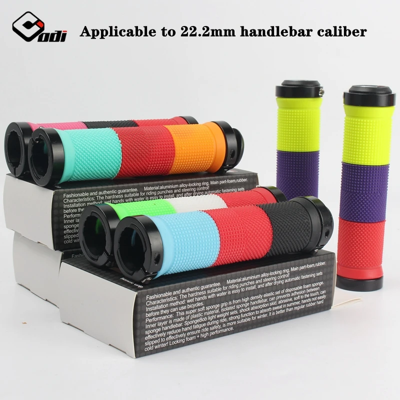 Odi Bicycle Handlebar Grips Non-slip Shockproof Double Locking Ring Soft Rubber durable Mixed colourful MTB grips BMX Bike Parts