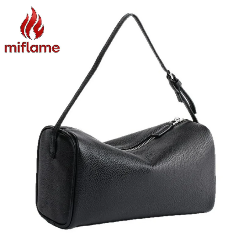 Minimalist Mini Bucket Bag for Women Genuine Leather Elegant Everyday Top Grain Leather Luxury Handbag Portable Shoulder Bag