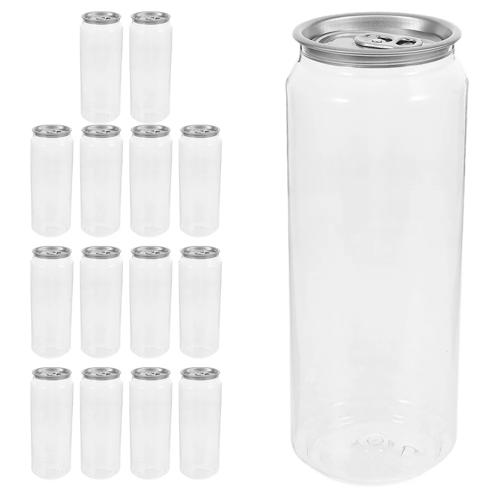 

15Pcs Portable Aluminum Drink Cans Easy Open Design for Camping Juice Milk Tea Coffee Sparkling Water Reusable Beverage