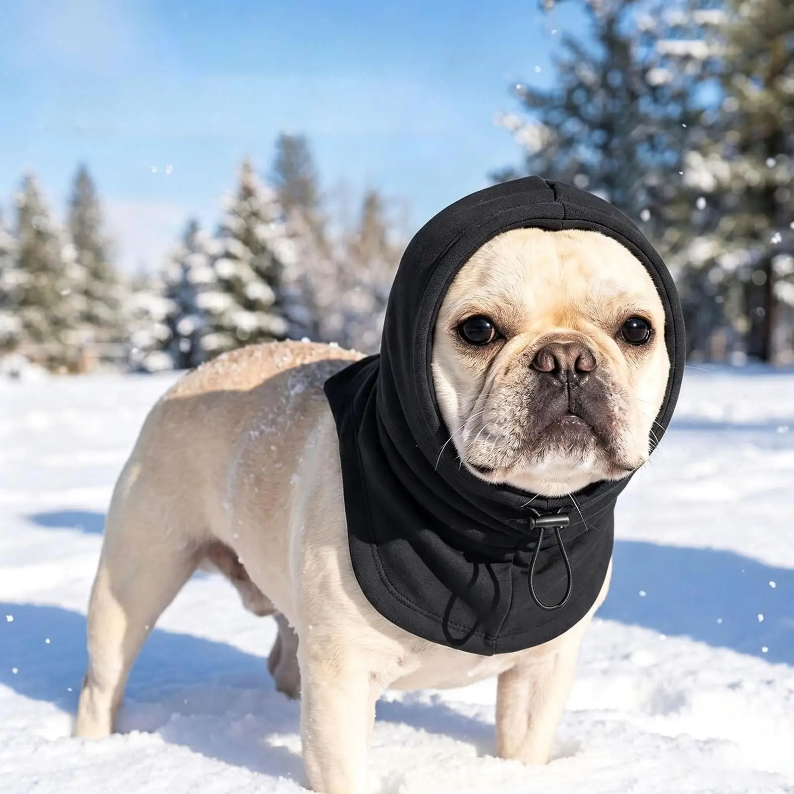 Ear Cover For Dogs Noise Protection Adjustable Drawstring Calming Band Breathable Pet Ear Covers For Chihuahua Corgis Labrador
