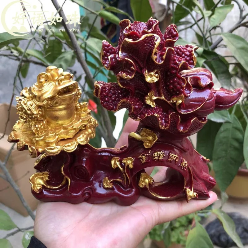 Factory Live Broadcast Supply Content Purple Sand Golden Toad Cabbage Crafts Ornaments Money Drawing Gold Hot Sale Cinnabar