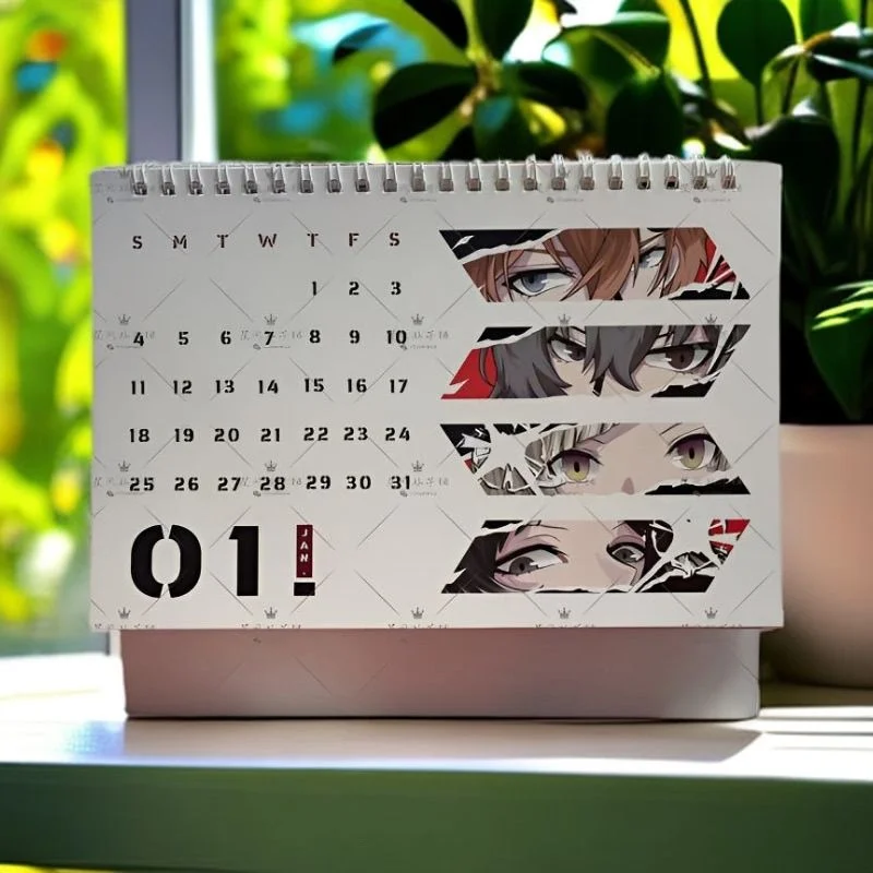 Bungo Stray Dogs 2026 New Year Desk Calendar, Creative Calendar, Birthday Gift, Anime Peripheral Desktop Calendar