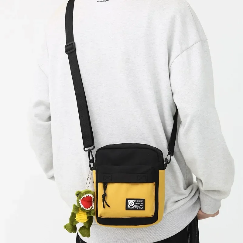 Women Men Canvas Shoulder Messenger Bags Small Korean Cute Fashion Female Crossbody Bag for Girl Boy 2023 Cloth Mini Handbags