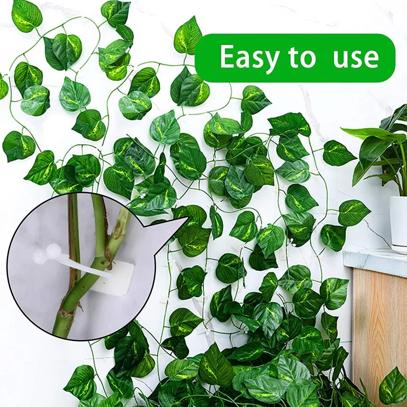 160 Pcs Plant Climbing Wall Fixture Clips,Wall Plant Holder With Self-Adhesive Hook Vine Plant Climbing Wall Fixer