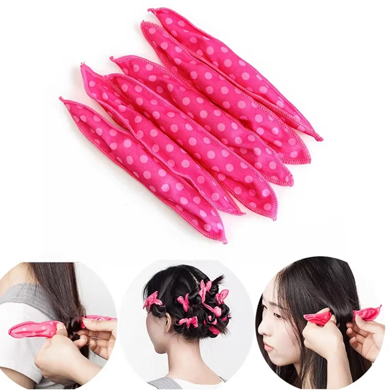 10 Pcs/Lot Hair Curlers Soft Sleep Pillow Hair Rollers Set Best Flexible Foam and Sponge Magic Hair Care DIY Hair Styling Tools
