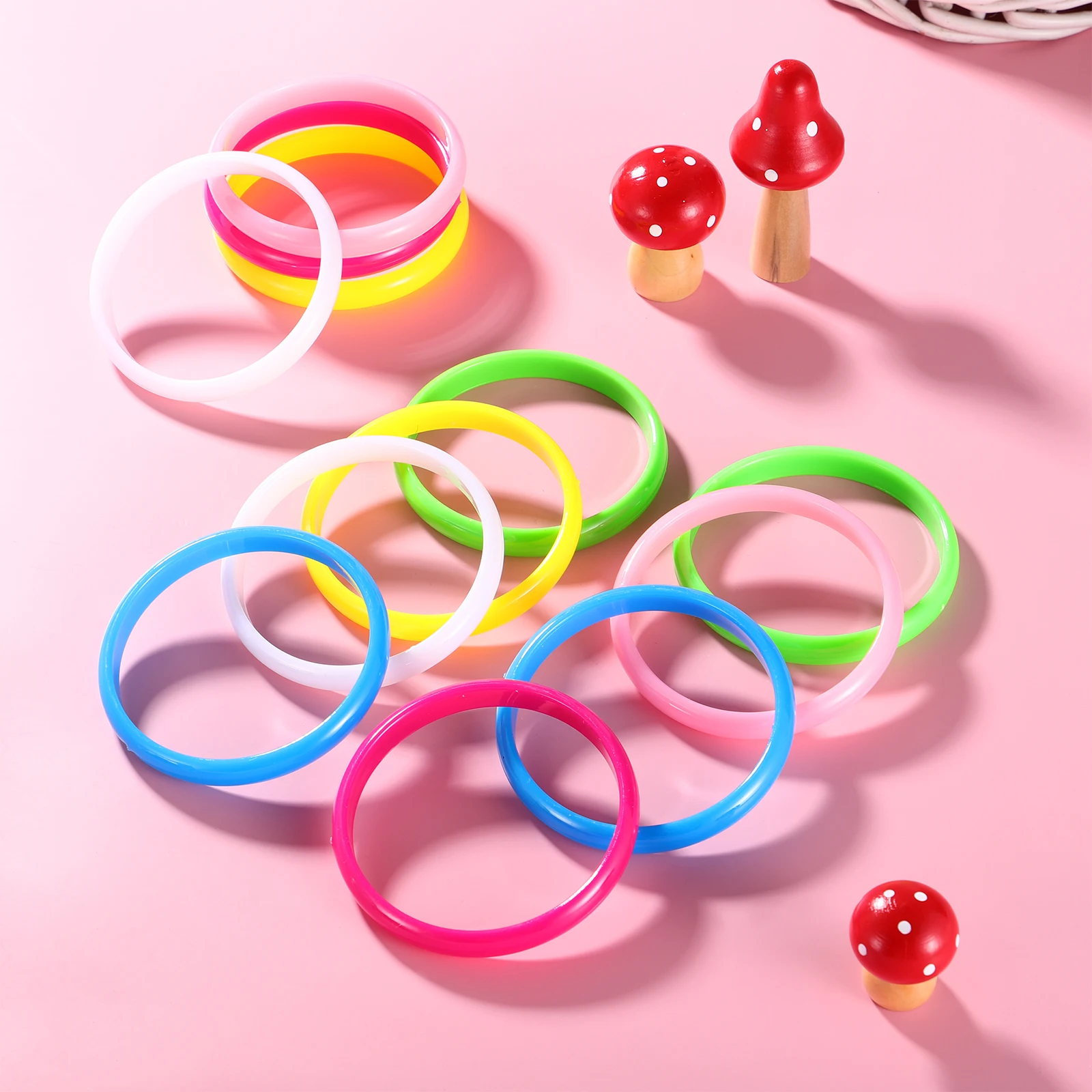

12pcs Plastic Bangles 3-Inch Resin Bracelets For Women Adults Solid Color Wristbands Diy Jewelry Party Accessories