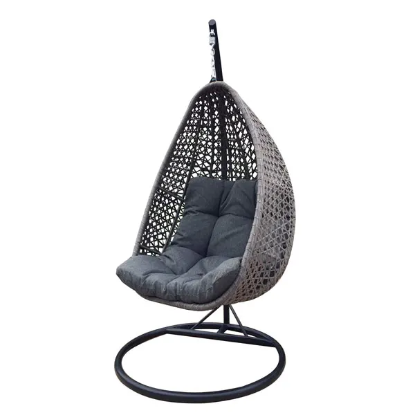 

Подвесное кресло-кокон из ротанга с подставкой для улицы