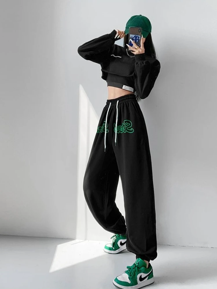 

Floral Print Women's Dance Pants Hip Hop Joggers Loose Fit Trousers for Jazz Sportswear