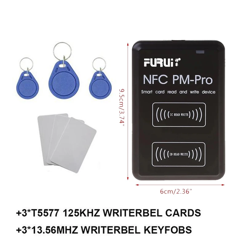 13.56MHz Encrypted Programmer Duplicator Usb Card Reader Keychain RFID Card Reader Copier NFC PRO 125KHz Keyfob NFC Writer