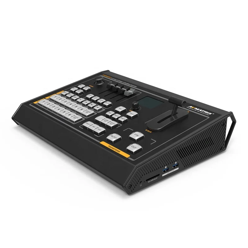 Live Streaming Uncompressed Capture 6 Channel SDI 4K HDMI Video Switcher with Record PGM Video to SD Card