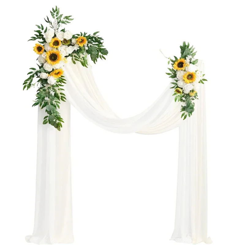 Hot Selling Artificial Sunflower Arch Flower Curtains Wedding Decorations Parties Lawns Outdoor Decorations Silk Flowers