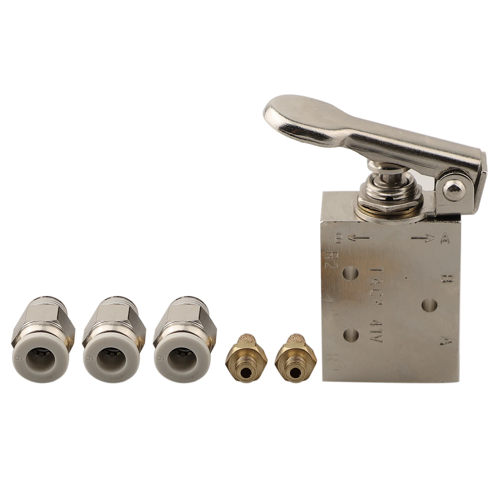 Mechanical Pneumatic Valve TAC241P+34T 2 Position 5 Way Valve with 6mm Connector for Air Flow Applications Mechanical