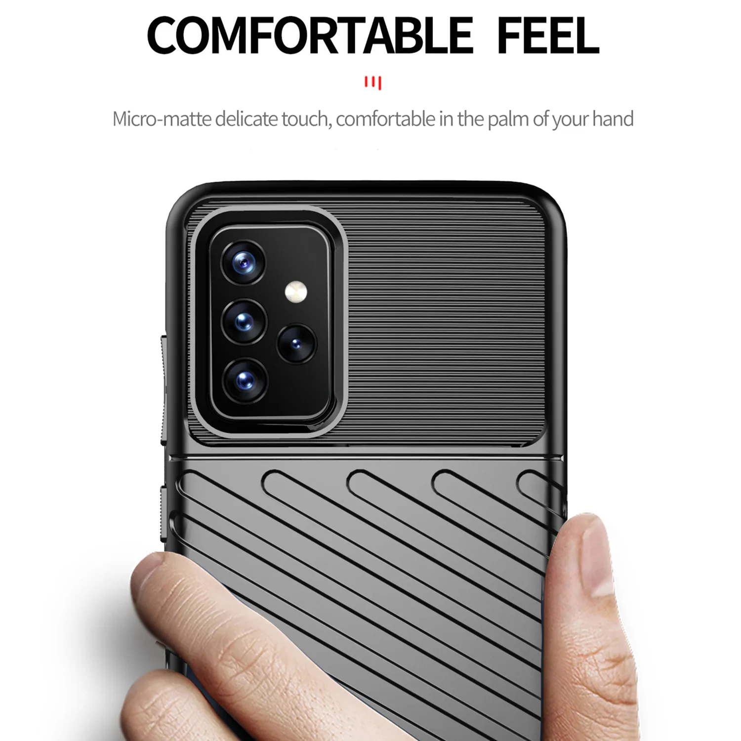 Fashion Matte Cases For Samsung A72 4G Galaxy A71 A72 A73 A90 5g Shockproof Thunder Cover for galaxy a70 a71 A70e A70s A81 A82