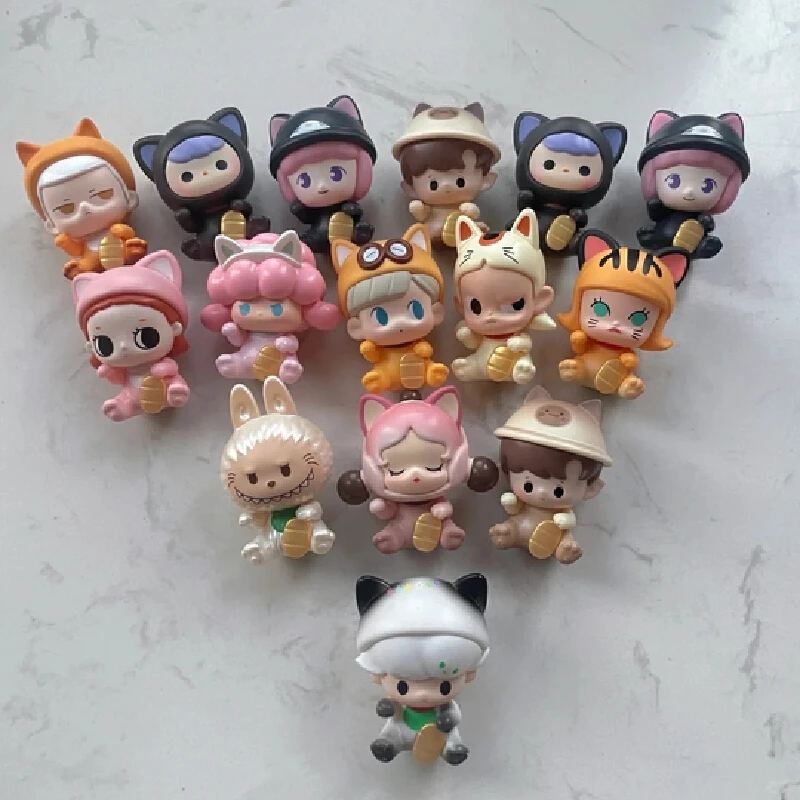 

Оригинальная коллекционная фигурка Pop Mart Molly Cat серии, модная слепая коробка, подарок, очаровательное украшение, куклы Kawaii, подарок