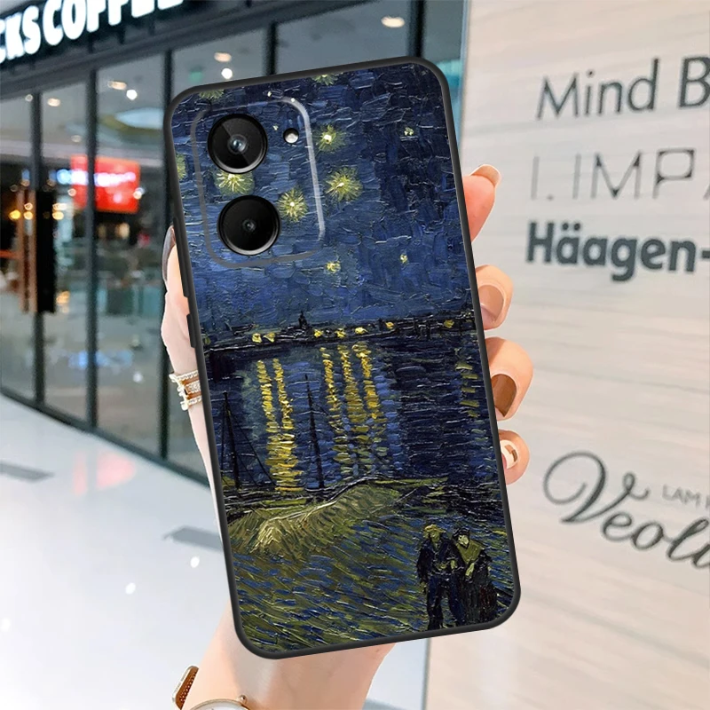 Capa de telefone Van Gogh, capa para realme gt neo 5 3t 2t 9 10 11 pro plus c21y c11 c15 c25 c30 c31 c35 c55 c33