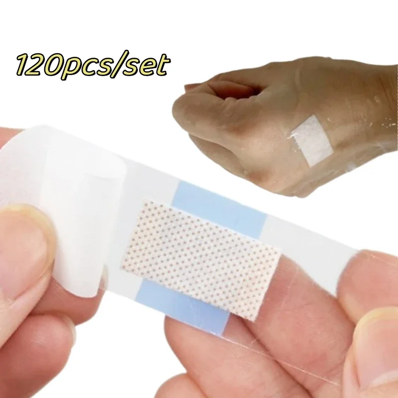 

120Pcs Transparent Adhesive Wound Plaster Waterproof Medical Anti-Bacteria Band Aid Bandages Home Travel First Aid Kit