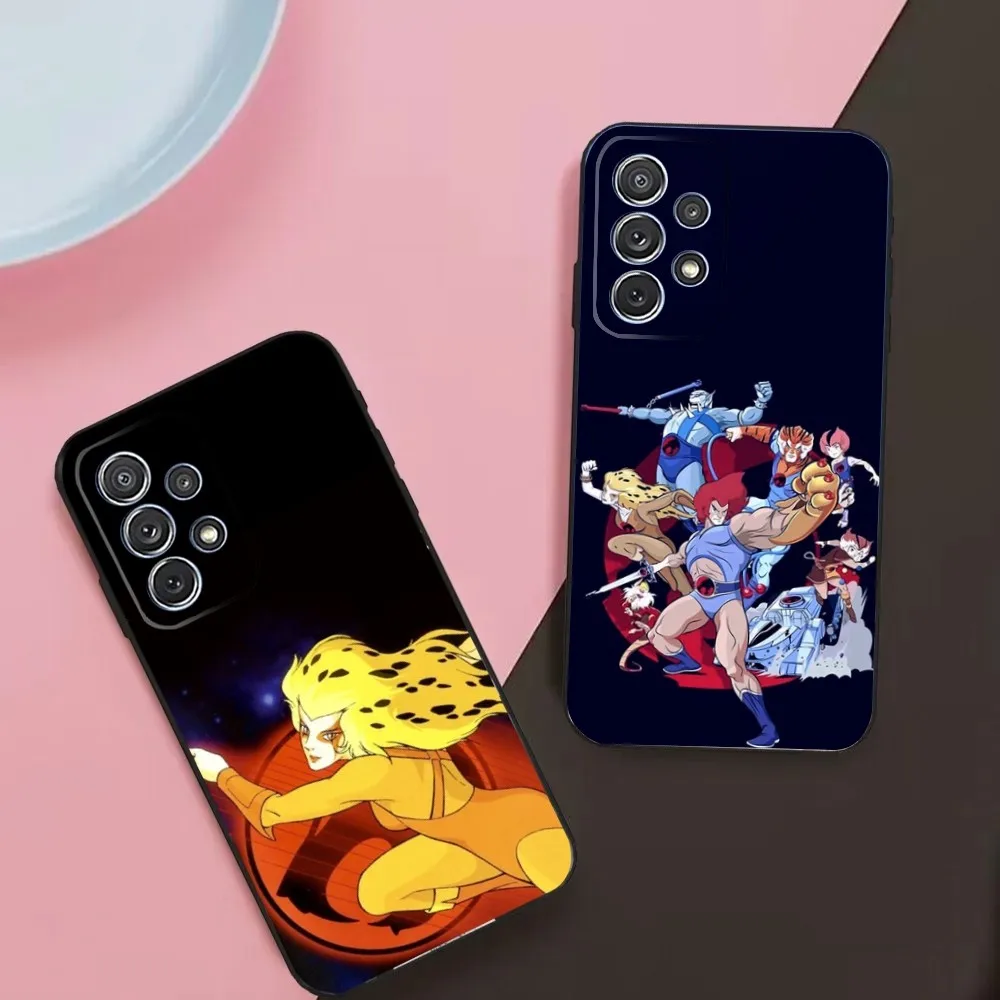 Cartoon T-ThunderCats Phone Case For Samsung Galaxy A13,A21s,A22,A31,A32,A52,A53,A71,A80,A91 Soft Black Phone Cover