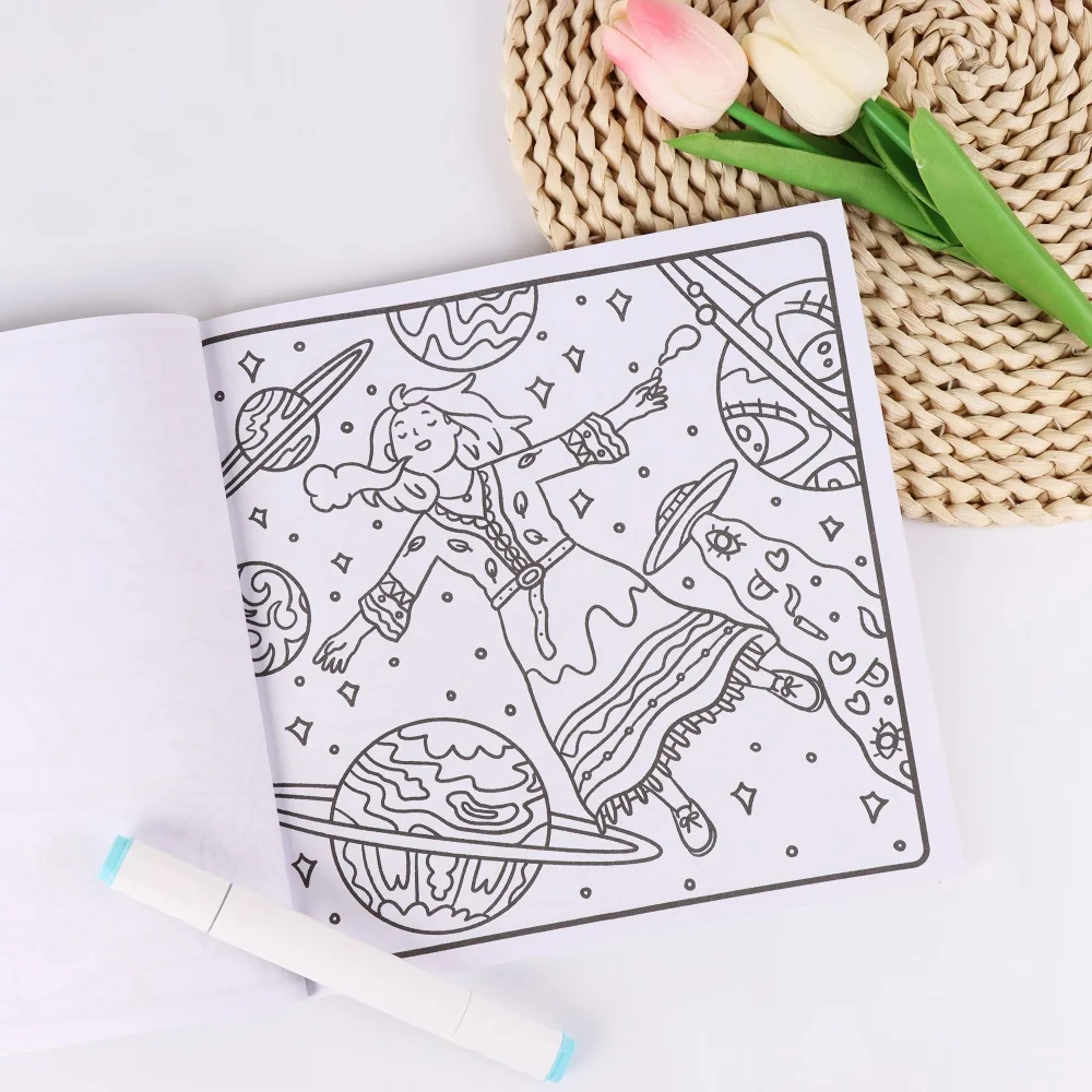 Premium Pattern Stress Relief Coloring Book, Soothing Mood Calming Painting Book, Leisure Relaxation Art Journal - view 5