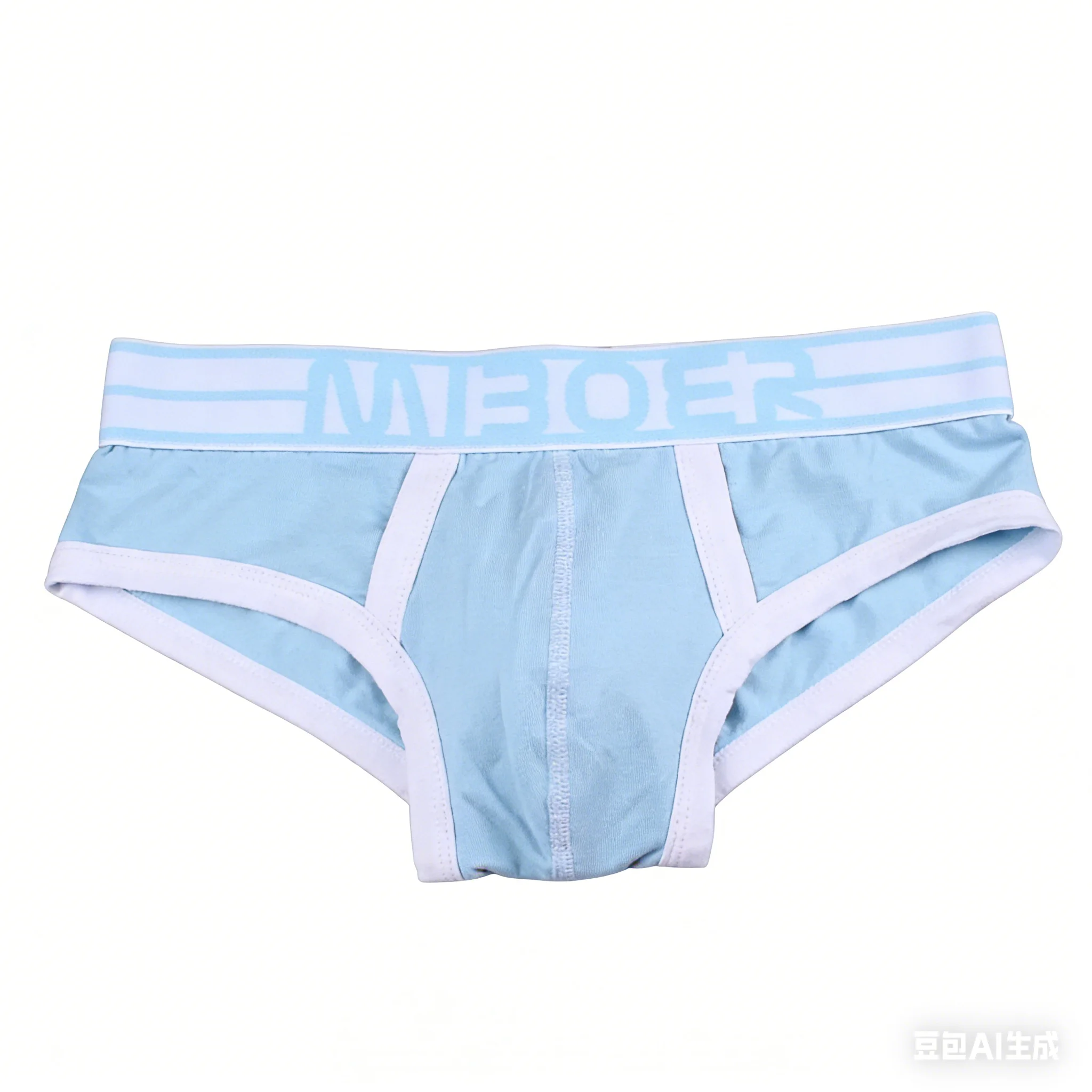 Men Cotton Briefs Big Letter Wide Waistband Black White Contrast Low Rise 3D U Pouch Fashion Male Underwear