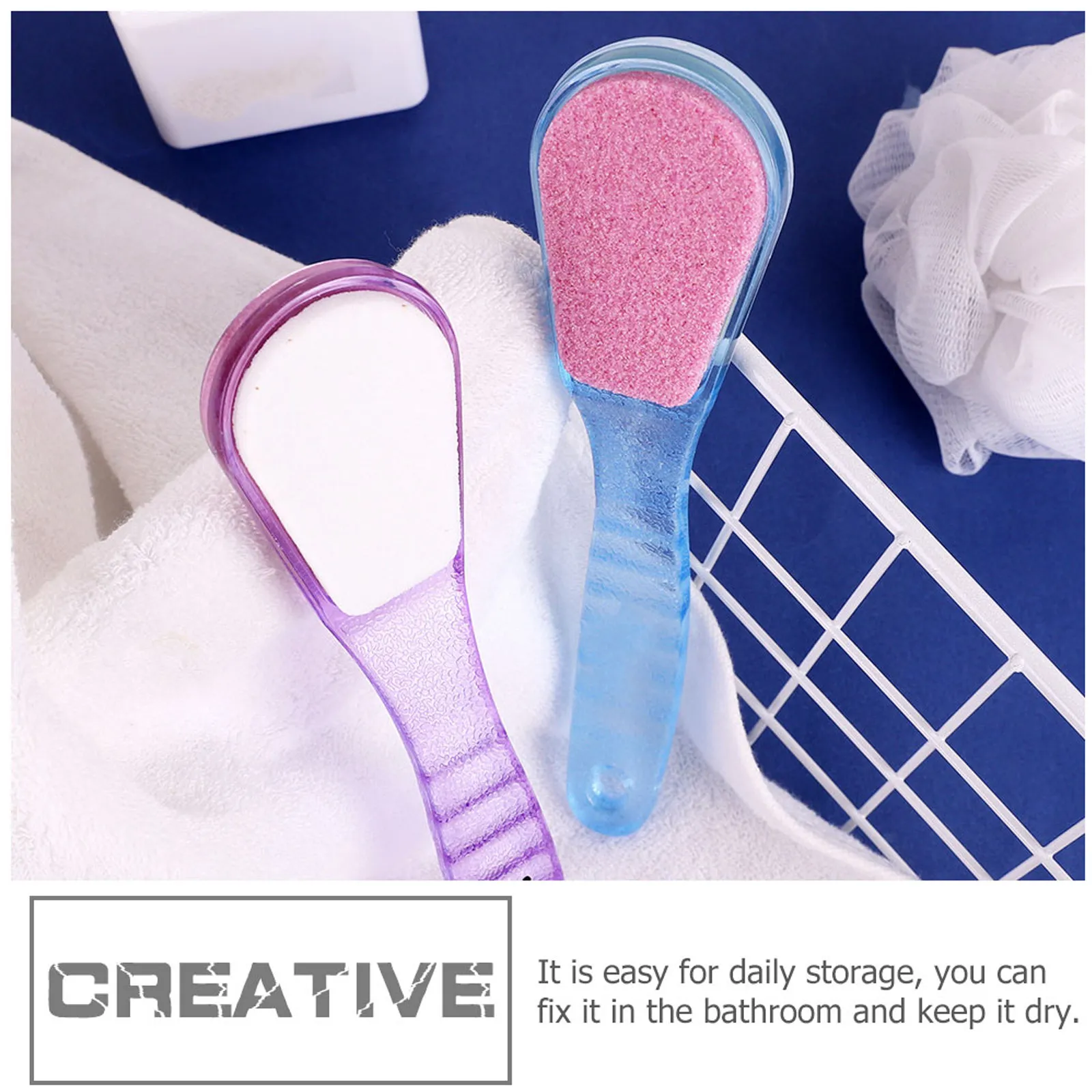2Pcs Grinding Foot Stone Dead Skin Remover Pedicure Tool for Smooth Feet Exfoliate Callus Remover Grinding Foot Stones