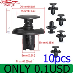 Custom 8mm Hole Rivet Retainer Push Engine Cover 10pcs Auto Bumper Fastener Car Door Trim Panel Clip Fasteners for Universal Car
