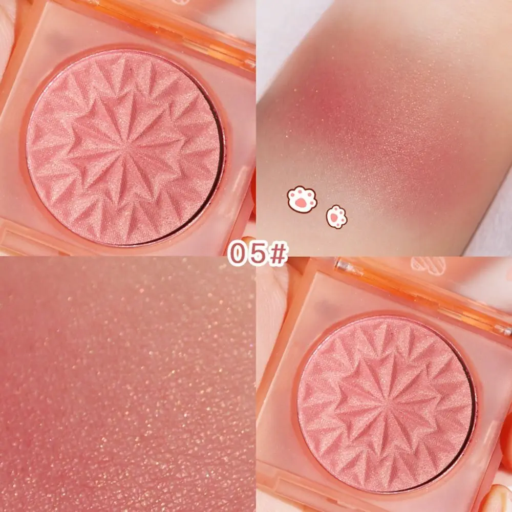 Silky Texture Cheek Tint Shimmer with Light Glitter Matte Blush Cream Shimmer Waterproof Contour Blush Powder Makeup Tool