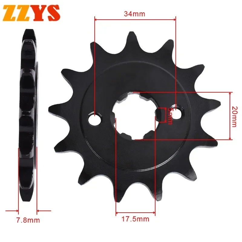 520 13T Tooth 520-13T Front Sprocket Gear Star Cam Pinion Freewheel For Honda Off Road CRF150 CRF150F 2003-2018 16 2017 CRF 150