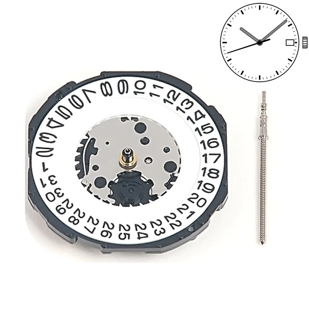 Quartz Watch Movement 32768Hz Movement With Battery Date At 3 For CALIBER PC32A Movement Watch Repair Parts Watch Movement