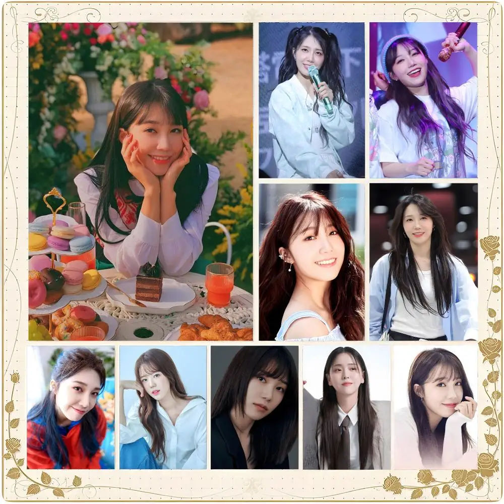 Singer Kpop Balladist J-Jung Eun Ji Poster Framed Wall Art Painting for Living Room Interior Decor and Gift Options