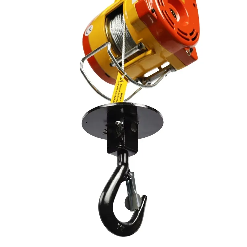 220V 110V Wireless Remote Control 300kg 500kg Load Capacity Metal Micro Wire Rope Electric Hoist Crane Winch  Lifter New