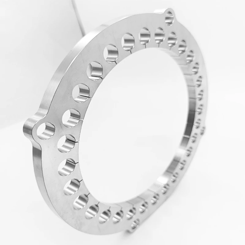 CNC machining custom stainless steel aluminum alloy precision porous annular mechanical parts Non-standard annular base