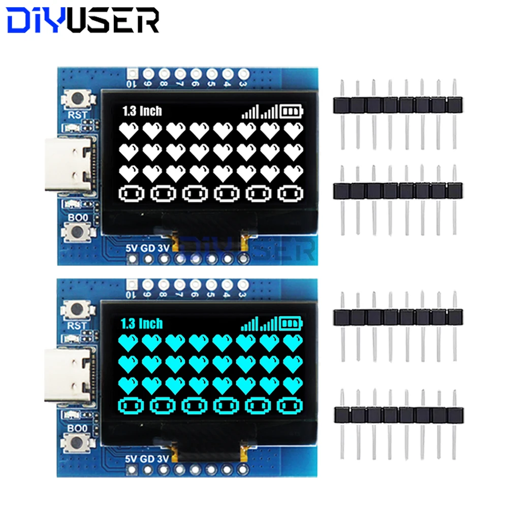 ESP32-C3 Development Board 1.3 Inch OLED Display WiFi and Bluetooth LE IoT Module Ceramic Antenna