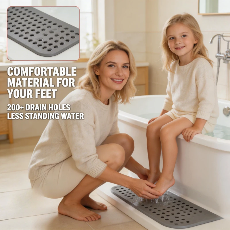 

Anti-slip Bath Mat Shower Mat Square Bath Anti-fall Environmental Protection Household Shower Room Suction Cup Floor Mat Bathroo