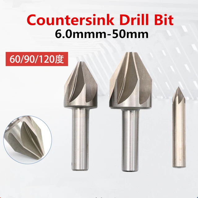 HOT 1 sztuk 6-50mm HSS 6/8 flet 60/90/120 stopni fazowanie wiertło rozwiercające bity (6/8/10/12.5/14/16/18/20/22/25/30/32/35/40/45/50mm)