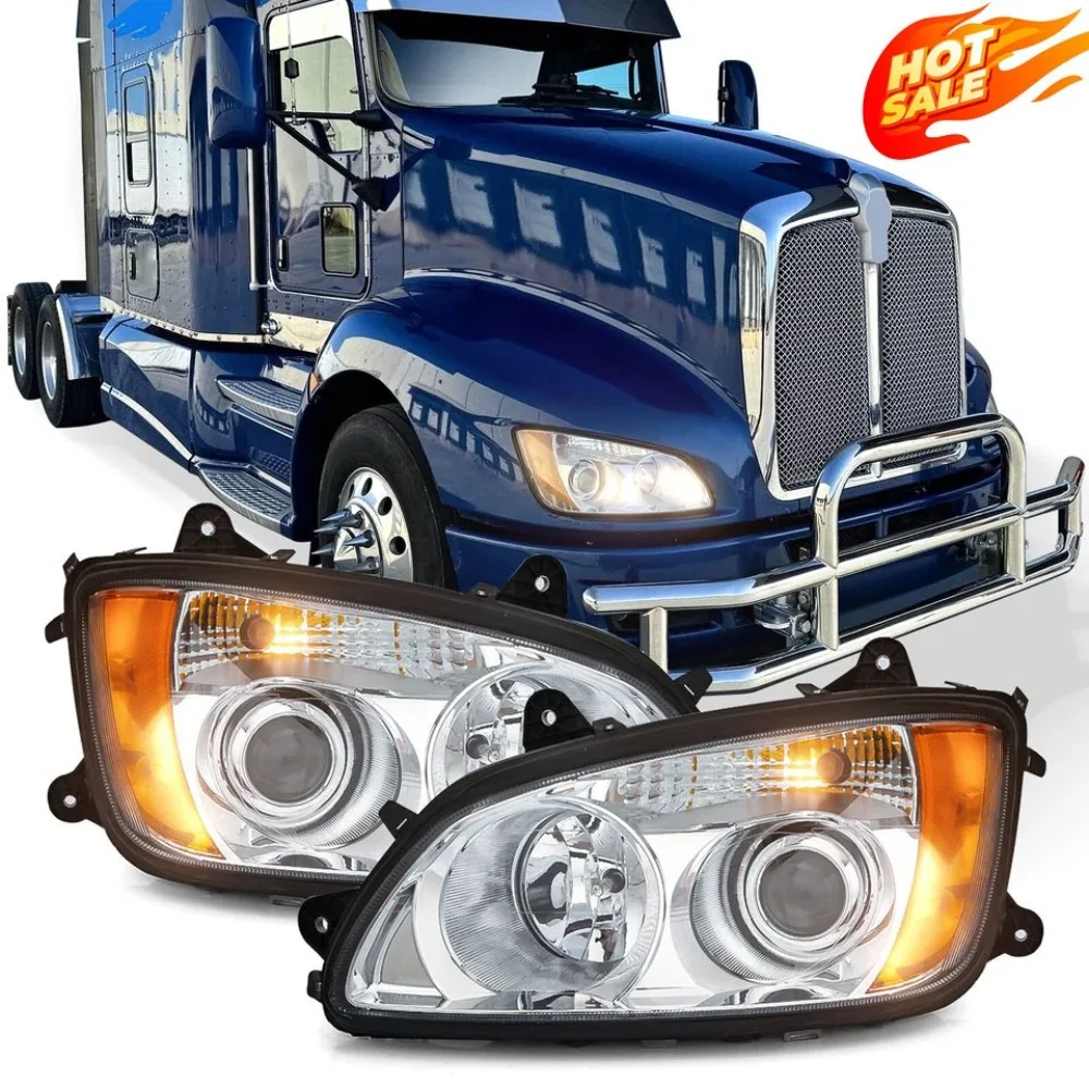 

Подходит для Kenworth T170 T270 T370 T470 T440 T660, пара проекторных фар, 2008-2017 гг.
