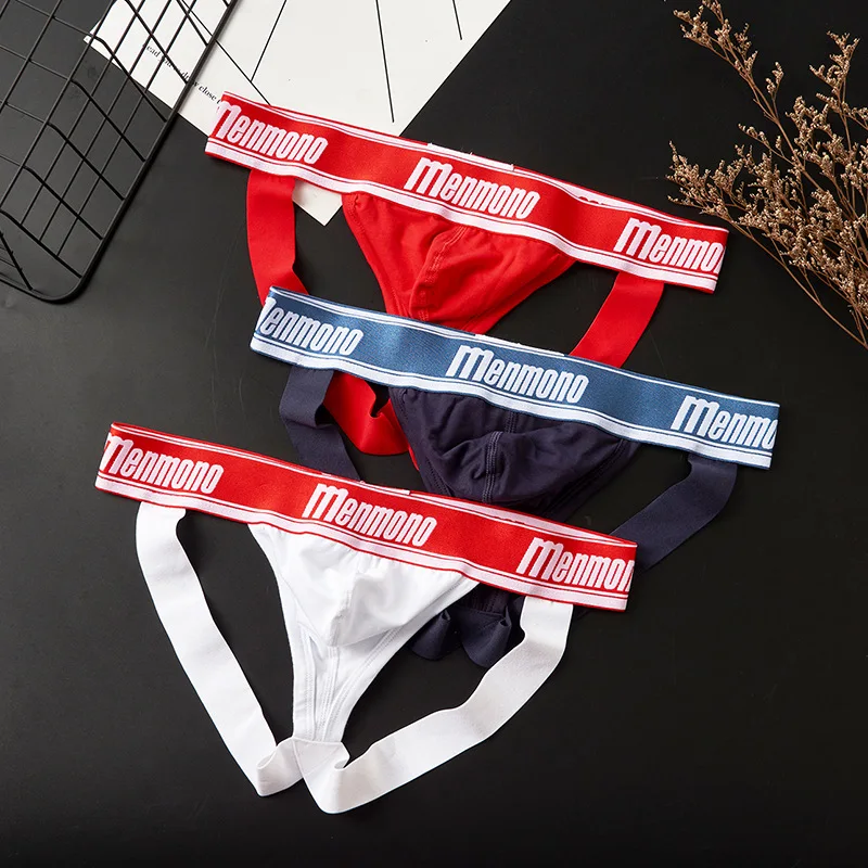 Suspensorio Sexy para hombre, Tanga de algodón para jóvenes, amigable con la piel, bolsa de bulto Simple, bragas masculinas, pantalones cortos deportivos transpirables con realce de cadera sin espalda