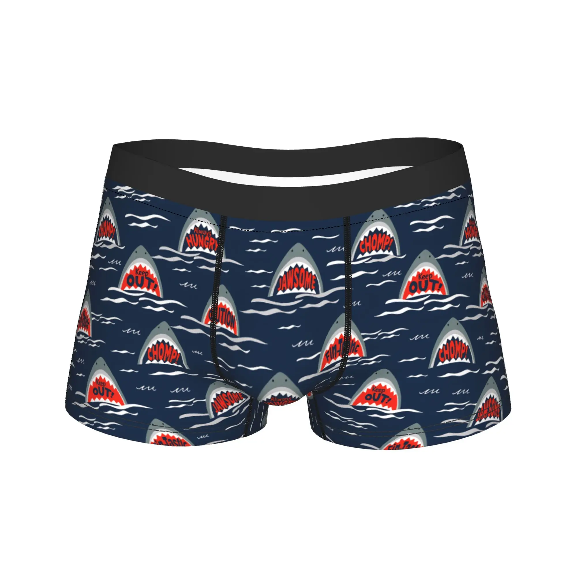 

Funny Shark Mouth Seamless Pattern Boxer Brief Underwear Hot Sale Men Sexy Soft Boxer Shorts Pattern Plus Size Panties